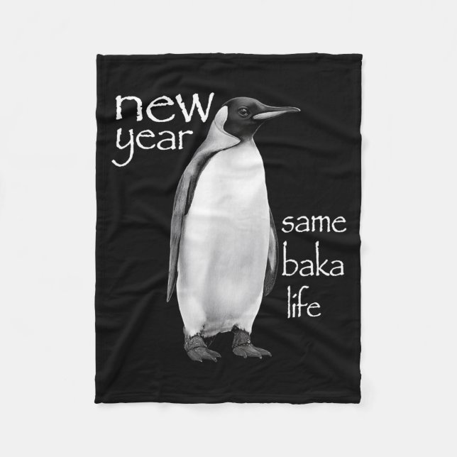 Manta Polar New Year Same Baka Life Penguin Joke Funny  (Anverso)