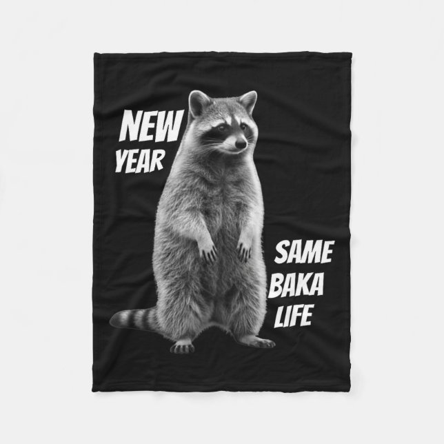 Manta Polar New Year Same Baka Life Raccoon Joke  (Anverso)