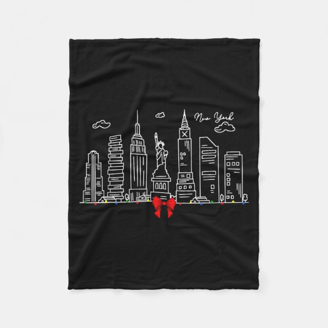 Manta Polar New York City Skyline Christmas Lights Nyc New Yor (Anverso)