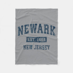 Manta Polar Newark Nueva Jersey Nj Diseño Deportivo Vintage Az