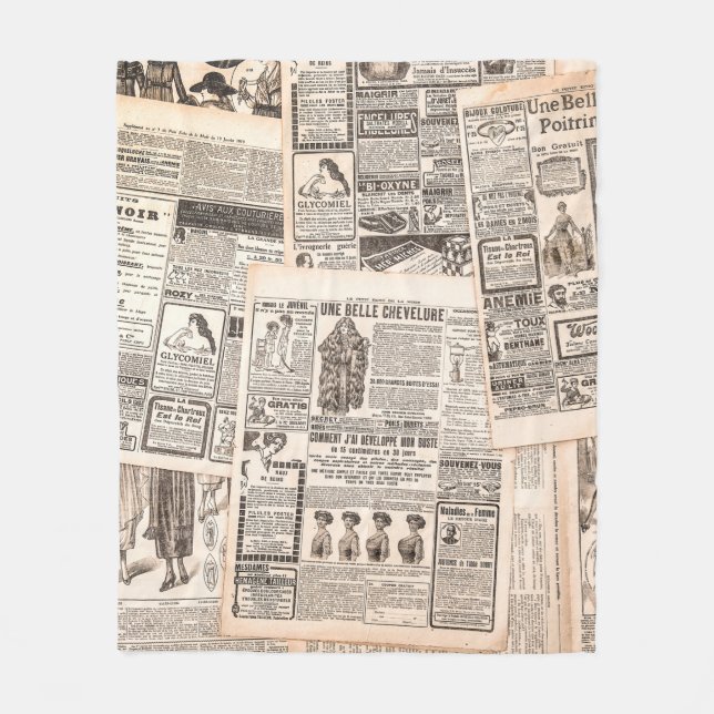 Manta Polar Newspaper pages with antique advertising. Woman's  (Anverso)