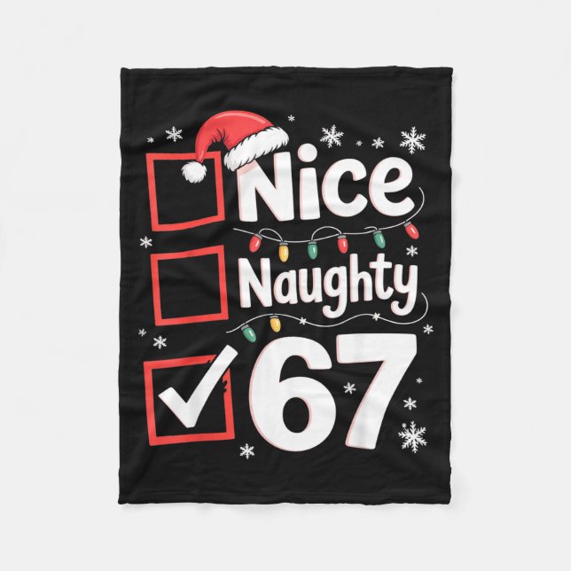 Manta Polar Nice Naughty 67 Christmas Costume 67 Meme Men Wome (Anverso)