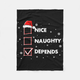 Manta Polar Nice Naughty depende de la lista de Navidades de S