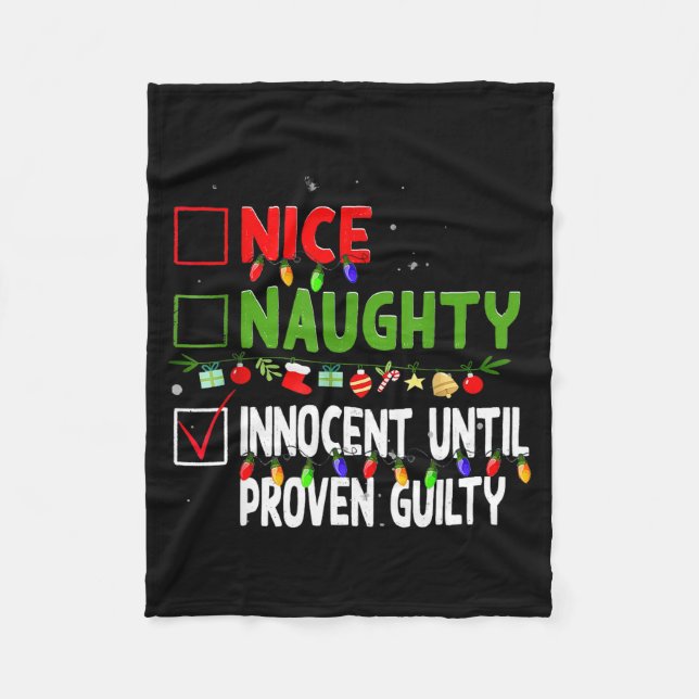 Manta Polar Nice Naughty Innocent Until Proven Guilty Family C (Anverso)