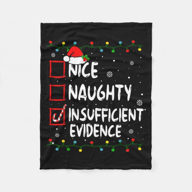 Manta Polar Nice Naughty Insufficient Evidence Christmas Santa (Anverso)