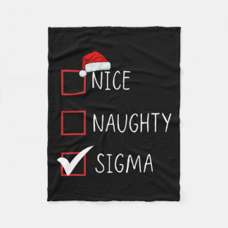 Manta Polar Nice Naughty Sigma List Santa Claus Funny Sarcasti