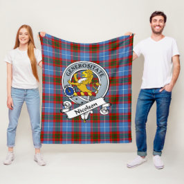 Manta Polar Nicolson Clan Badge Tartan Plaid