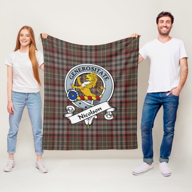 Manta Polar Nicolson Hunting Weathered Clan Badge Tartan Plaid (In situ)