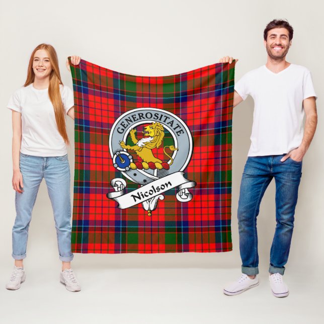 Manta Polar Nicolson Modern Clan Badge Tartan Plaid (In situ)