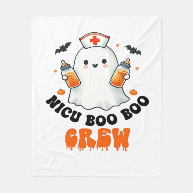 Manta Polar Nicu Boo Boo tripulación halloween, Nicu Boo Crew  (Anverso)