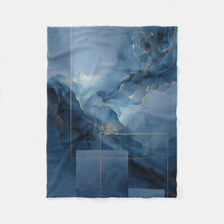 Manta Polar Niebla geométrica abstracta azul teñido de azul ve