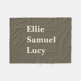 Manta Polar Nietos personalizados nombran a la elegante fleta 