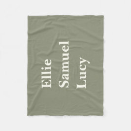 Manta Polar Nietos personalizados nombran a rústico elegante