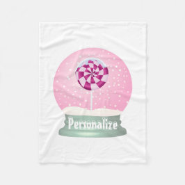 Manta Polar Nieve de Lollipop globo lindo chica rosa invierno