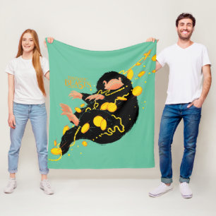 Manta Polar Niffler Flotando Con Oro