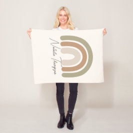 Manta Polar Niña bebé color de agua pastel arcoiris monopólico