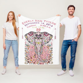 Manta Polar Niña bebé con antecedentes de nacimientos rosas y