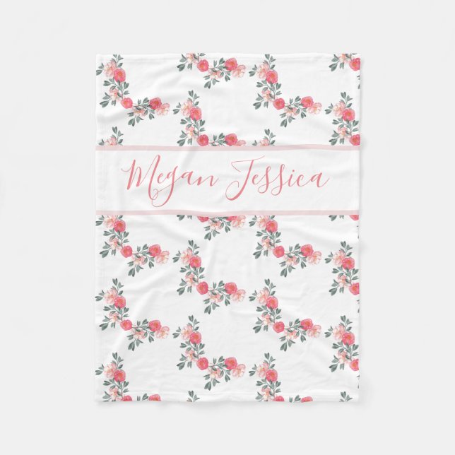 Manta Polar Niña combinada conocida personalizada (Anverso)