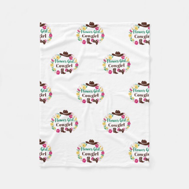 Manta Polar Niña Flor Vaquera (Anverso)