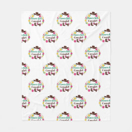 Manta Polar Niña Flor Vaquera