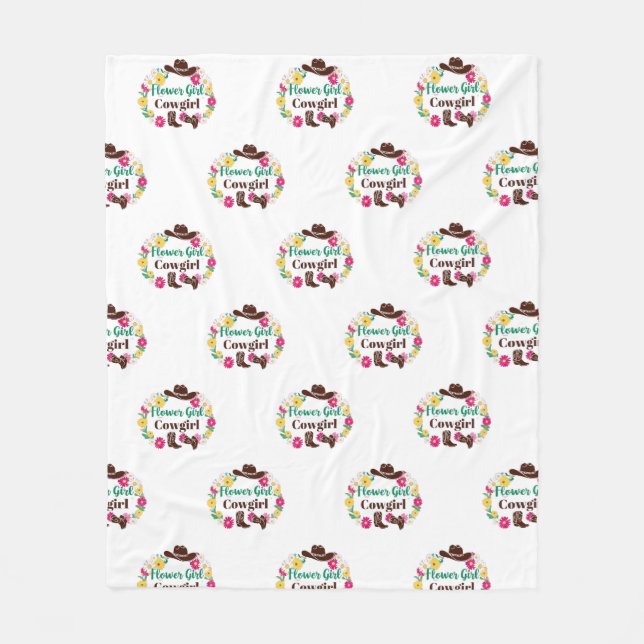 Manta Polar Niña Flor Vaquera (Anverso)