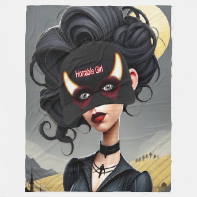 Manta Polar Niña horrible linda  (Anverso)