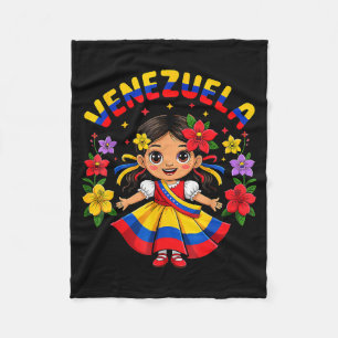 Manta Polar Niña linda de Venezuela Niños Vestido tradicional 