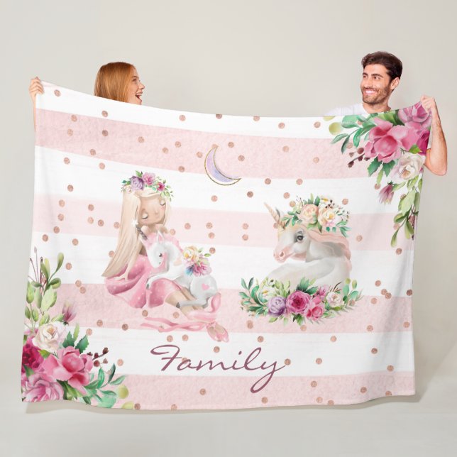 Manta Polar Niña Magia Unicornio (In situ)