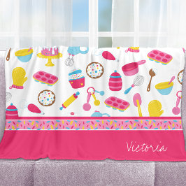 Manta Polar Niña pequeña Baker Modelo de cocina rosa Chica Niñ
