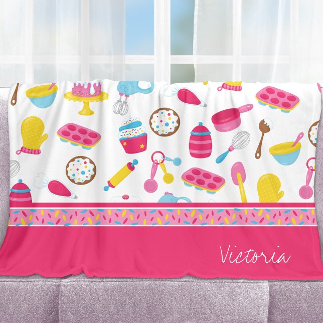 Manta Polar Niña pequeña Baker Modelo de cocina rosa Chica Niñ (Subido por el creador)