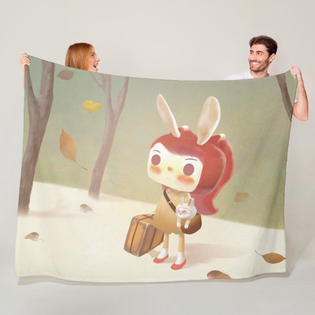 Manta Polar Niña perdida en el bosque (In situ)