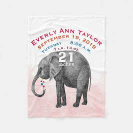 Manta Polar Niña Personalizada Nacida Nacimiento Estadísticas