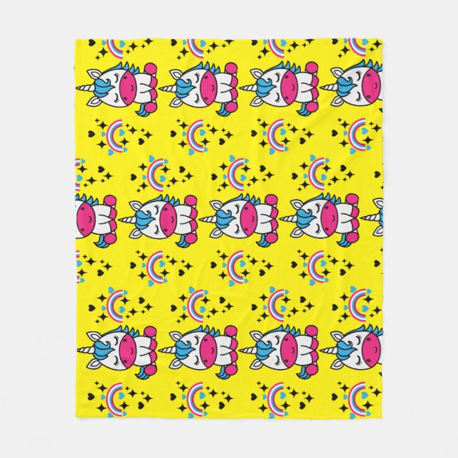 Manta Polar Niñas Unicorn Pony (Anverso)