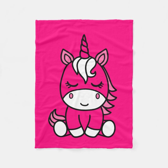 Manta Polar Niñas Unicorn Pony (Anverso)