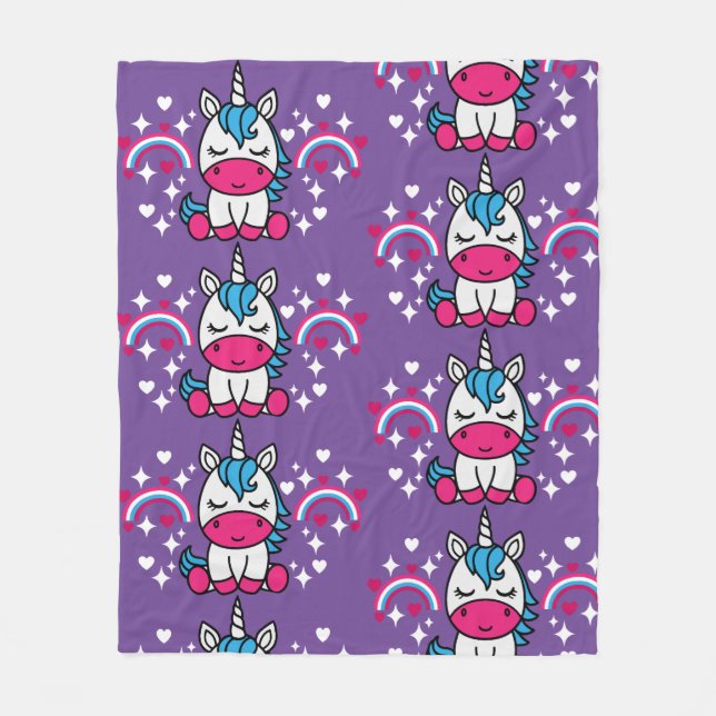 Manta Polar Niñas Unicorn Pony (Anverso)