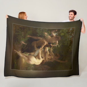 Manta Polar Ninfas y Satyr de William-Adolphe Bouguereau
