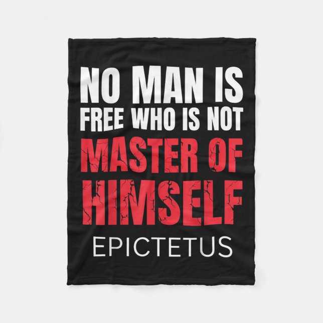 Manta Polar Ningún Hombre Es Libre Quién No Es Marcus Aurelius (Anverso)