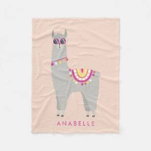 Manta Polar Ningún Prob - llama - niños personalizados