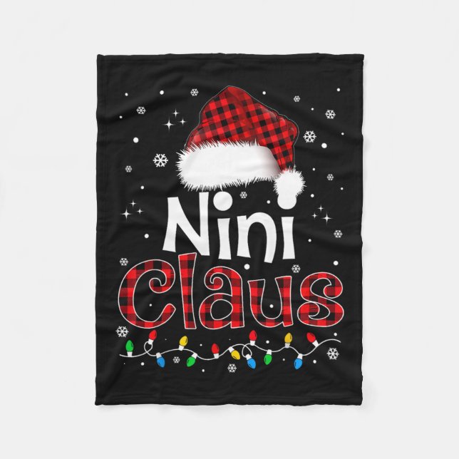 Manta Polar Nini Claus Funny Santa Claus Familia Compartida Pa (Anverso)