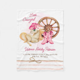 Manta Polar Niñita de vaquero a caballo marca de nacimiento ma