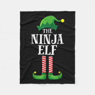 Manta Polar Ninja Elf Navidades de grupo familiar coincidente