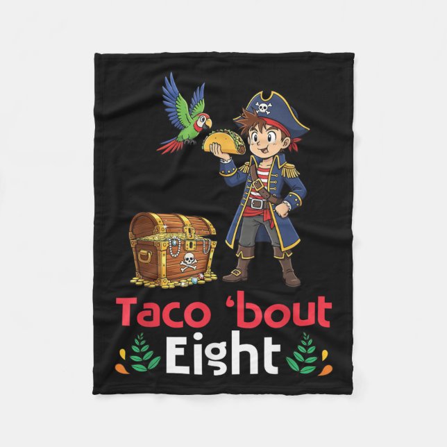 Manta Polar Niño Con Tacos Feliz Cumpleaños Taco, Aproximadame (Anverso)