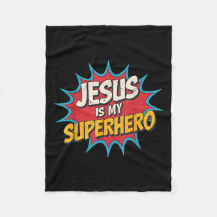 Manta Polar Niño Jesús es mi superhéroe Dios Cristiano Hijo Br