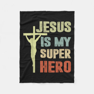Manta Polar Niño Jesús es mi superhéroe Dios Cristiano Hijo Br