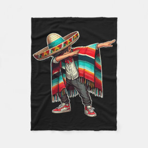 Manta Polar Niño mexicano Dabbing Poncho Funny Cinco De Mayo P