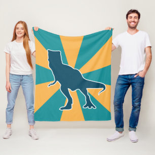 Manta Polar Niño personalizado de dinosaurios T-rex enojado