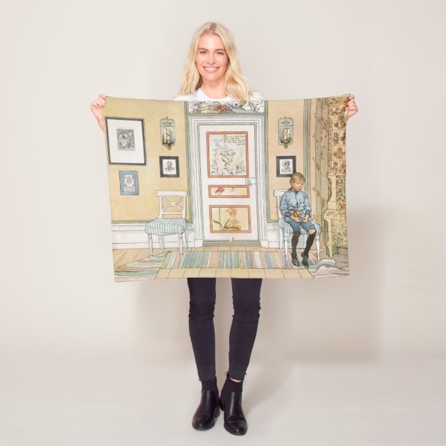 Manta Polar Niño sentado en la esquina (por Carl Larsson) (In situ)