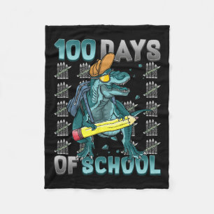 Manta Polar Niños 100 Días De Dinosaurio Escolar 100 Días Más