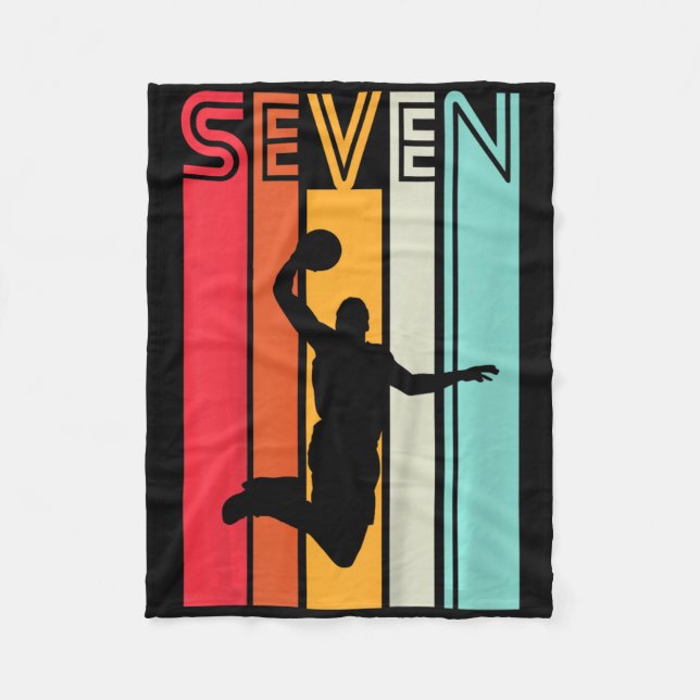 Manta Polar Niños 7 cumpleaños Bysketbyll Lover Regalo 7 años  (Anverso)