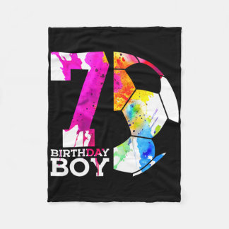 Manta Polar Niños 7 Cumpleaños Niño Fútbol 7 Cumpleaños 